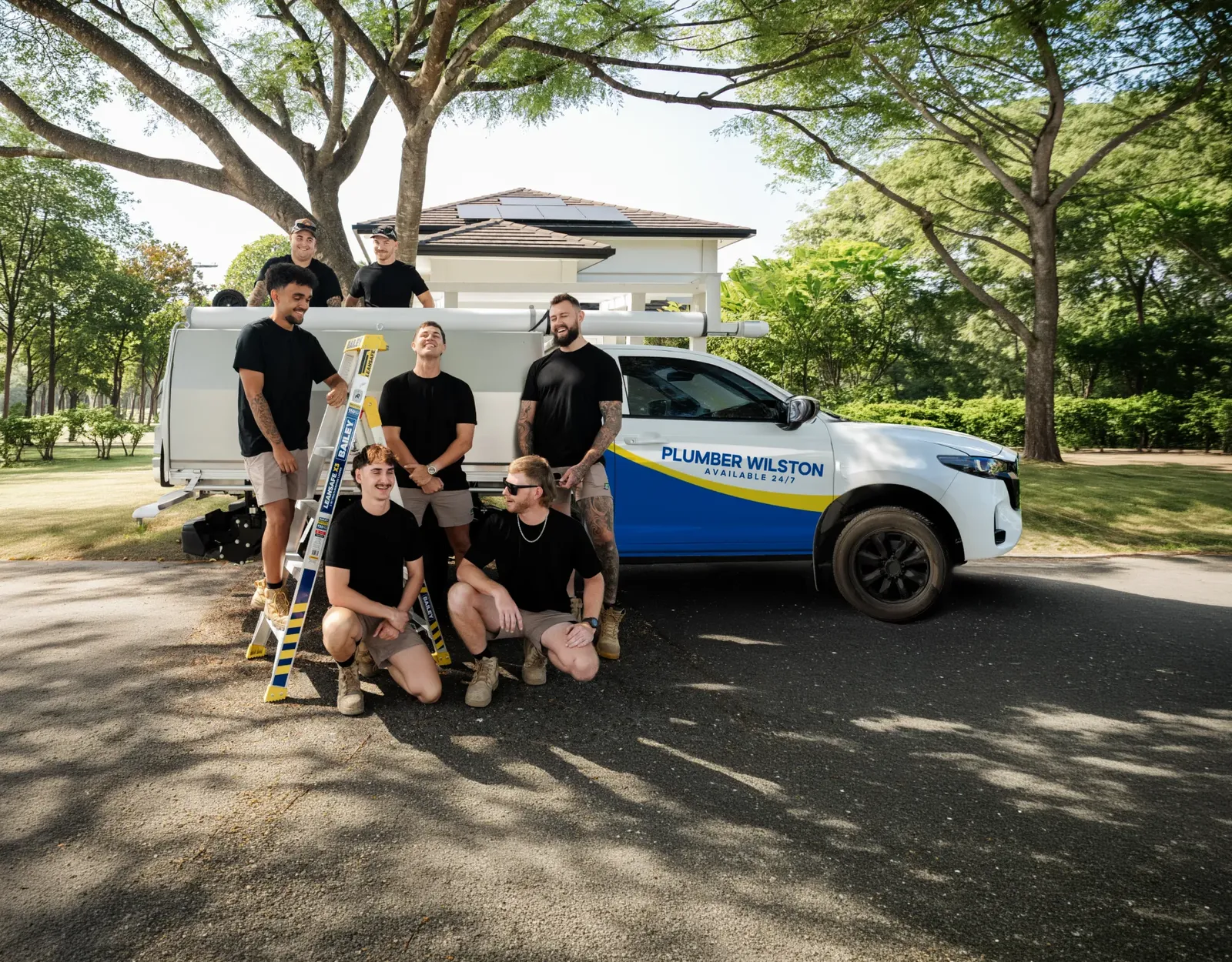 Plumber Wilston team and ute